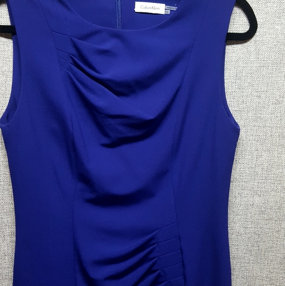 Calvin Klein EUC Purple/Blue Sheath Dress Sz 10 - Picture 4 of 8